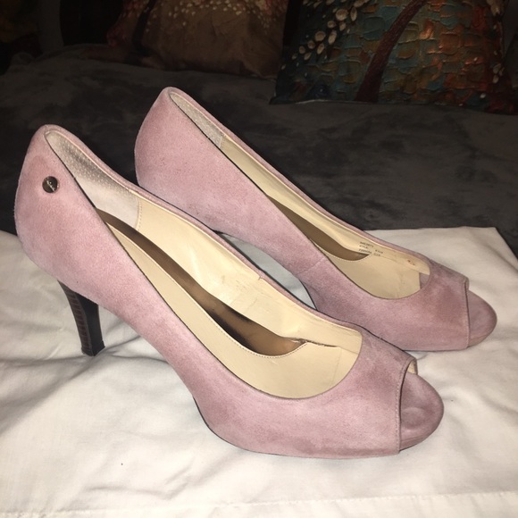 light pink suede shoes